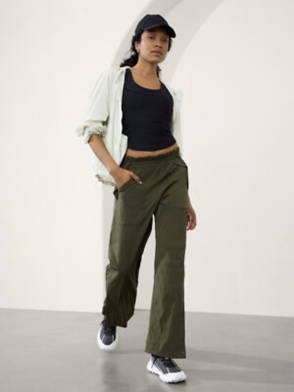 Athleta Trekki High Rise Olive Freen Size SP